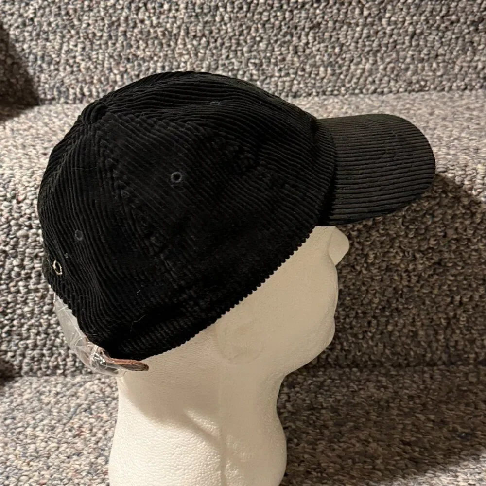 NWT Vintage Polo Ralph Lauren Corduroy Cap Leather Strap 100% Cotton OSFA